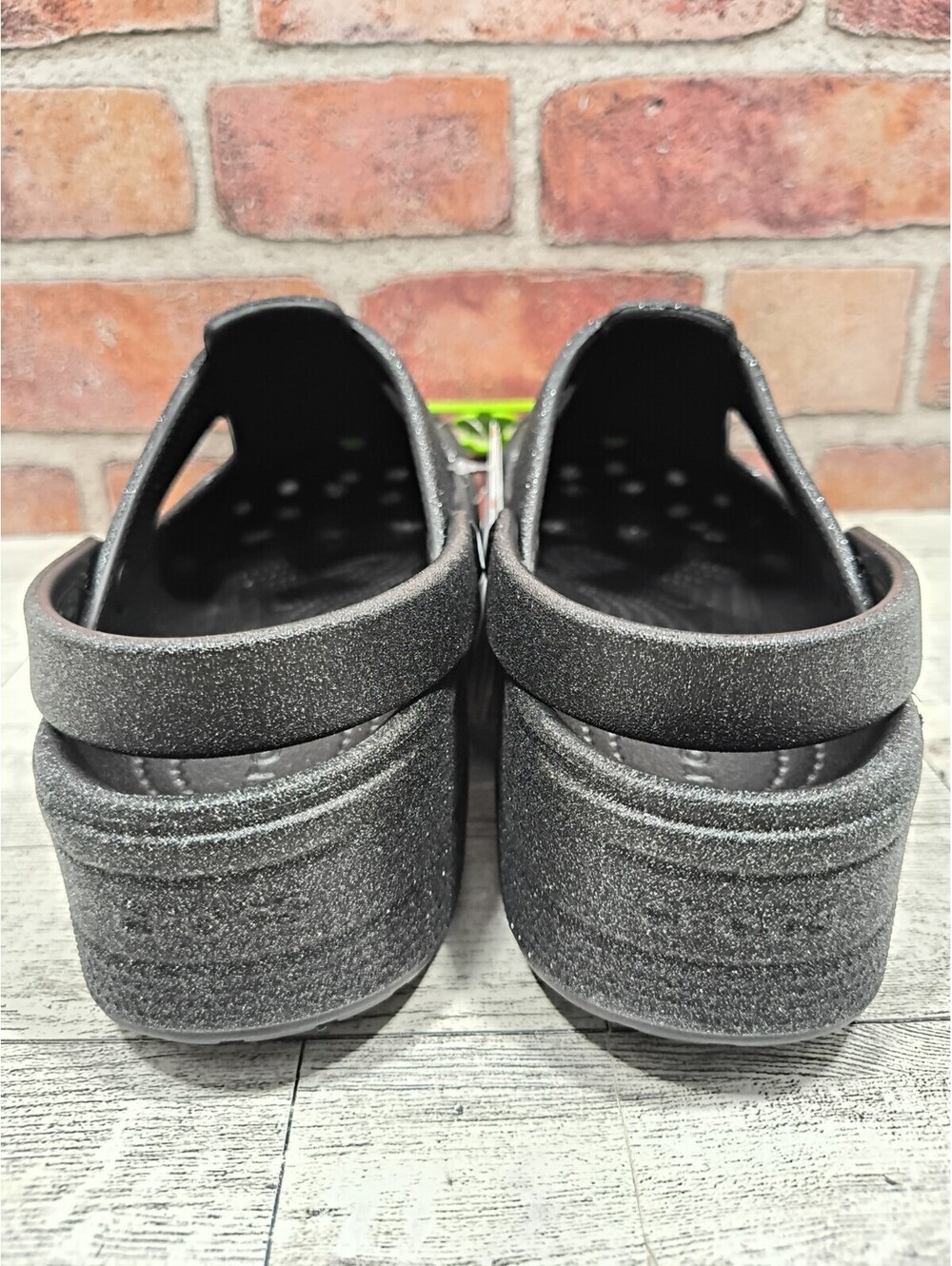 Crocs Mary Jane Glitter Clog Youth Black Glitter Size J6 211172-001 NWT - Picture 6 of 9